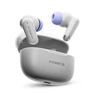 Hammer Airflow Neo 80hr Playtime Lightweight Dual-Tone Design Grey Earbuds with 13mm Titanium Driver, 40ms Gaming Mode & Voice Assistant, HTWS006