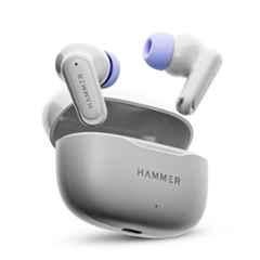Hammer Airflow Neo 80hr Playtime Lightweight Dual-Tone Design Grey Earbuds with 13mm Titanium Driver, 40ms Gaming Mode & Voice Assistant, HTWS006
