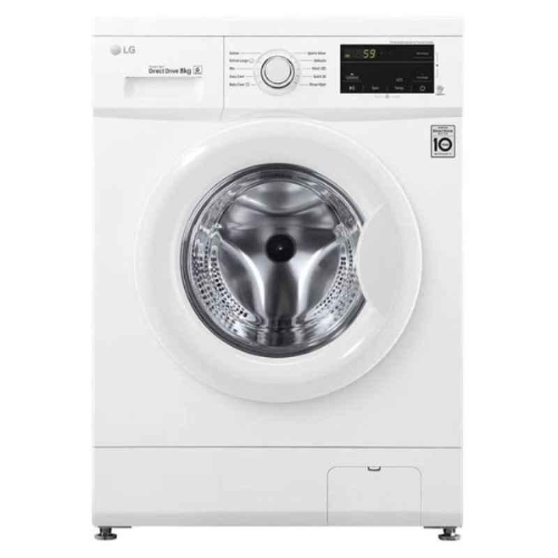LG 8kg White Front Load Washer Washing Machine