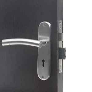 Handle Waala MG-1102 8 inch Stainless Steel Silver Round Ky Plate Mortise Door Lock Set