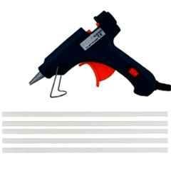 Gunstick 20W Black Glue Gun with 5 Pcs Transparent Glue Sticks