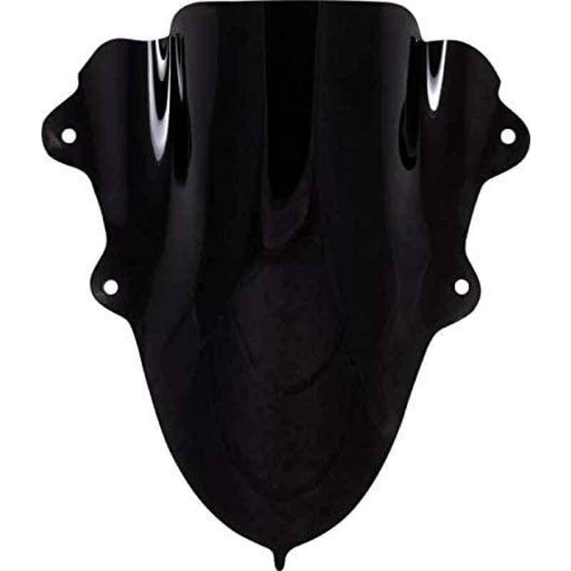 Aow Attractive Offer Double Bolt Bubble Visors for Yamaha R15 V3 (Black) C-5