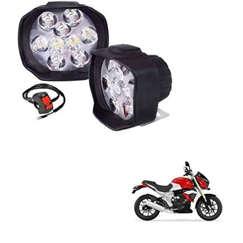 Kozdiko 2 Pcs Sheen 15W 9 LED 6000k Transformer Bumble Bee Style LED Fog Light Set for Mahindra Mojo, koz_81318