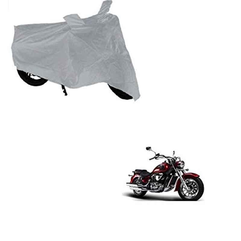 Kozdiko Silver Bike Body Cover with Mirror Pockets for Hyosung ST7, kozd_17656