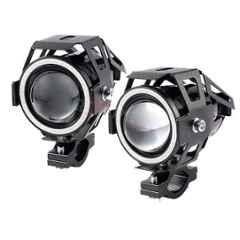 AllExtreme 2 Pcs U7 Blue Spot Strobe Flashing LED Fog Light with High & Low Beam Set