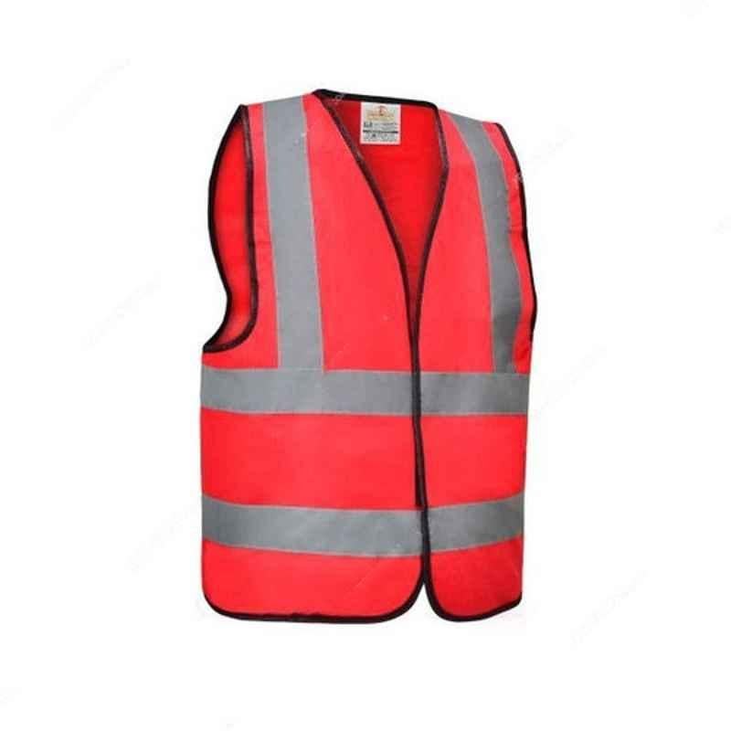 Empiral Glitter E108083704 Polyester Red Safety Vest, Size: XL