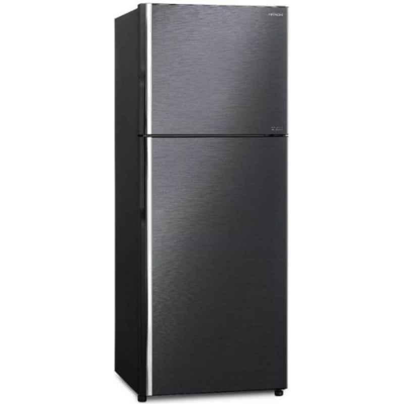 Hitachi 403L Brilliant Black Top Mount Inverter Refrigerator, RV500PUK8KBBK