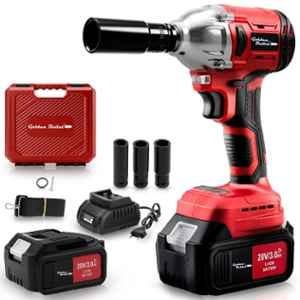 Golden Bullet CIW 2145 300W 2800rpm Cordless Brushless Motor Impact Wrench with 2 Pcs 3Ah Li-ion Batteries
