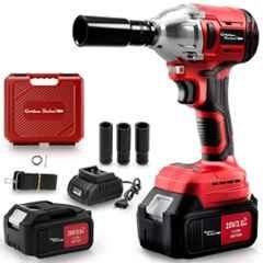 Golden Bullet CIW 2145 300W 2800rpm Cordless Brushless Motor Impact Wrench with 2 Pcs 3Ah Li-ion Batteries