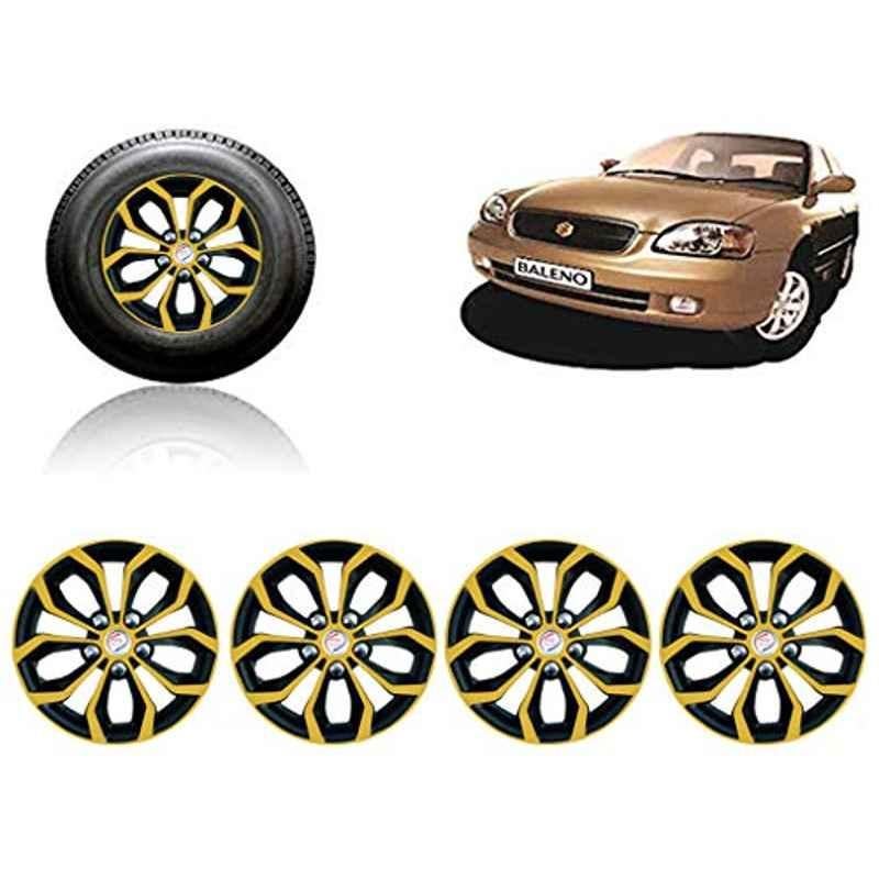 Auto Pearl 4 Pcs 13 inch ABS Golden & Black Car Wheel Cover Set for Maruti Suzuki Baleno
