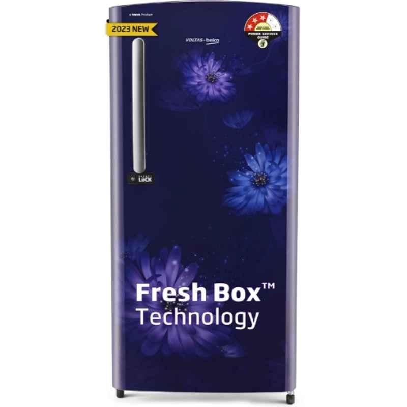 Voltas RDC265B/3W0DBE0M000UGD 230 Litre 3 Star Dahlia Blue Direct Cool Single Door Refrigerator, 1101608
