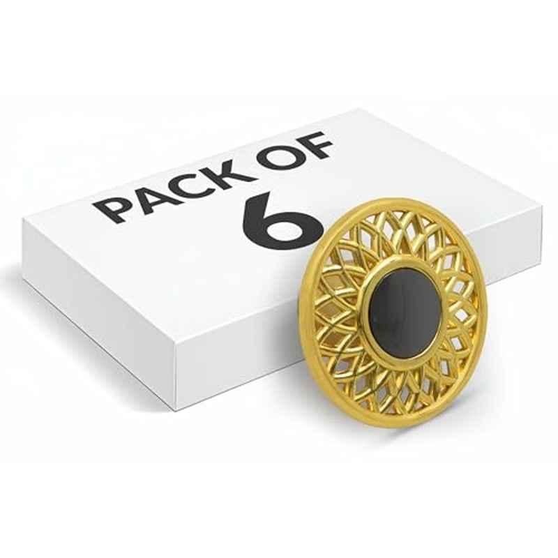 Plantex Knobs for Drawer/Drawer Knobs/Pull-Push Knob for Kitchen/Bedroom Drawer (Pack of 6) Gold