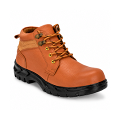 ArmaDuro AD1027 Tan Leather Steel Toe Safety Shoes, Size: 8