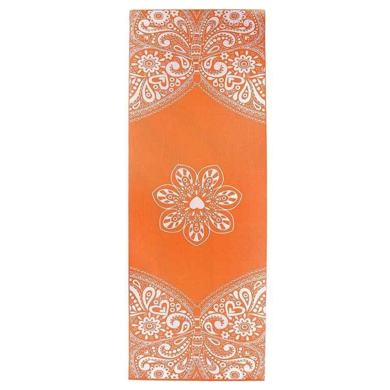 Strauss 1730x610x5mm Orange Meditation Butterfly Yoga Mat with Cover, ST-1413