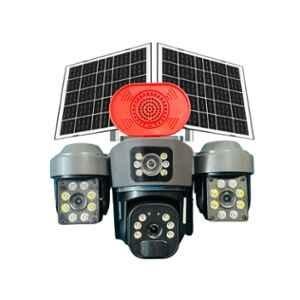 Cybernautt X10Q 4MP+4MP+4MP Triple Lens Full HD Battery Powered & Solar Sim Camera with Human Detection, Motion Detection & 2 Way Audio