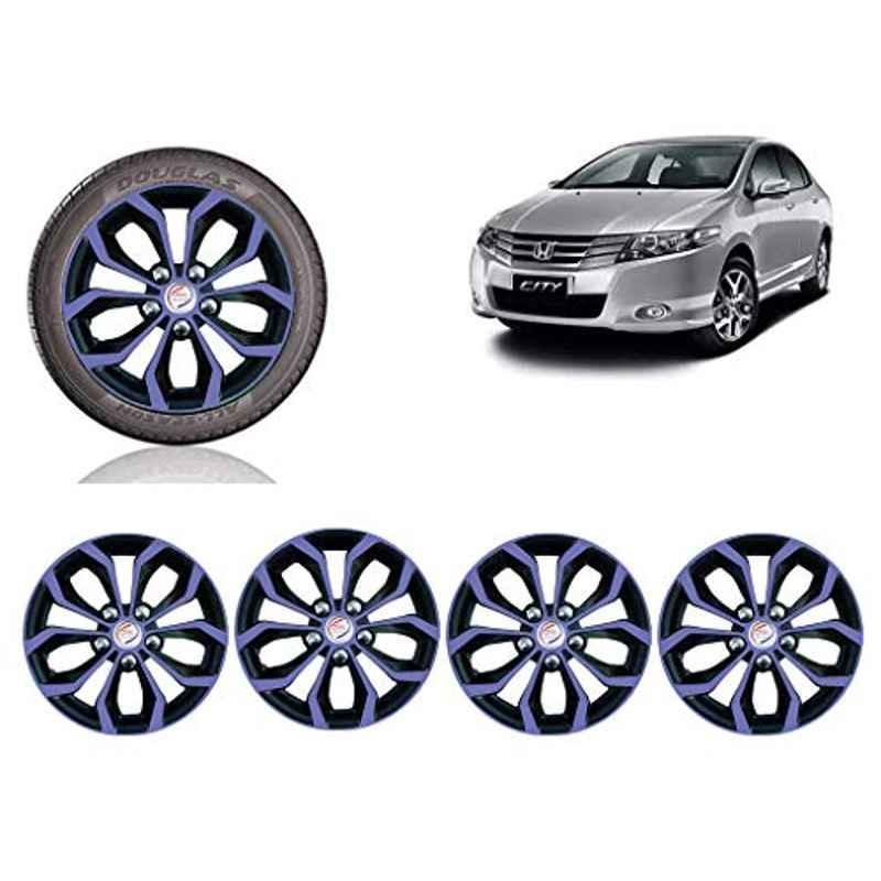 Auto Pearl 4 Pcs 15 inch ABS Violet & Black Car Wheel Cover Set for Honda City Ivtec 2011