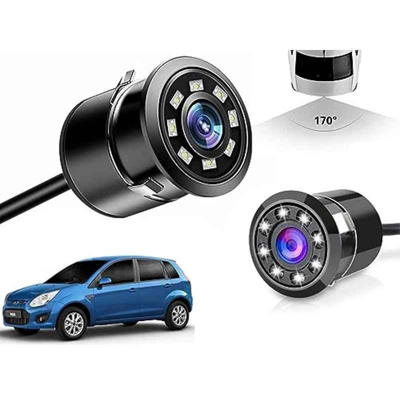 Auto Pearl 8 LED Black Waterproof & Shockproof HD Night Vision Car Reverse Parking Camera for Ford Figo Type-1 2010 2012