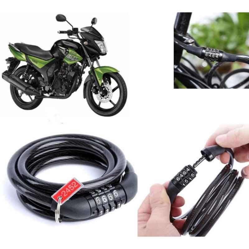 Auto Pearl PVC & Plastic Black Combination Cable Lock for SZ-RR V BS6