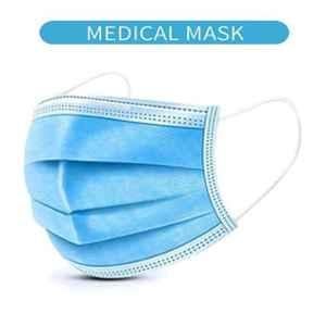 3 Ply Blue Disposable Mask for Face Protection (Family Pack of 4)