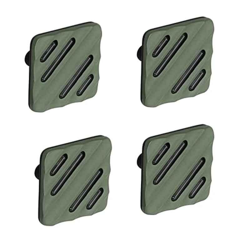 Plantex Knobs for Drawers/Drawer Knobs for Cabinets/Pull-Push Knobs for Kitchen/Bedroom Drawer (Pack of 4) SH-434, DC-Black & Green