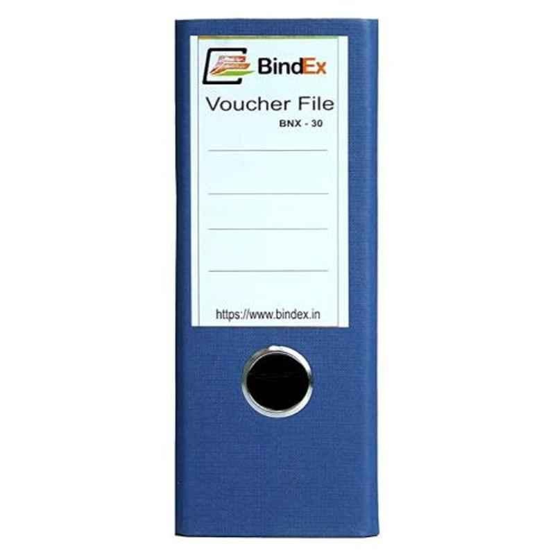 Bindex Blue Office Voucher File, BVFBPO4-Blue (Pack of 4)