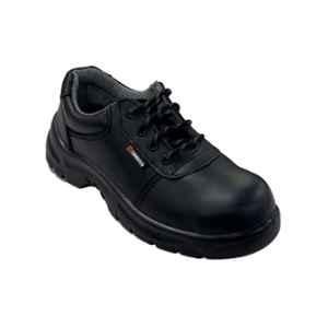 Tungsten Safety 1002B PU Sole Leather Black Steel Toe Safety Shoes, Size: 10