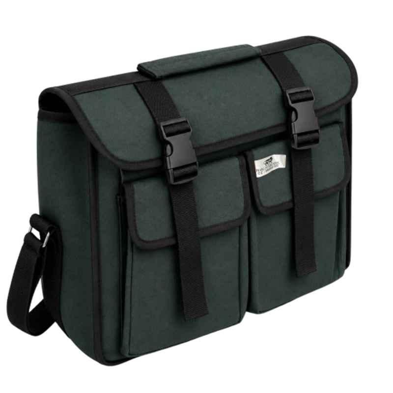 Pahal 18 inch Green Canvas Tool Bag for Electrician, Plumber, Technician, Mechanic & Carpenter, PITB24