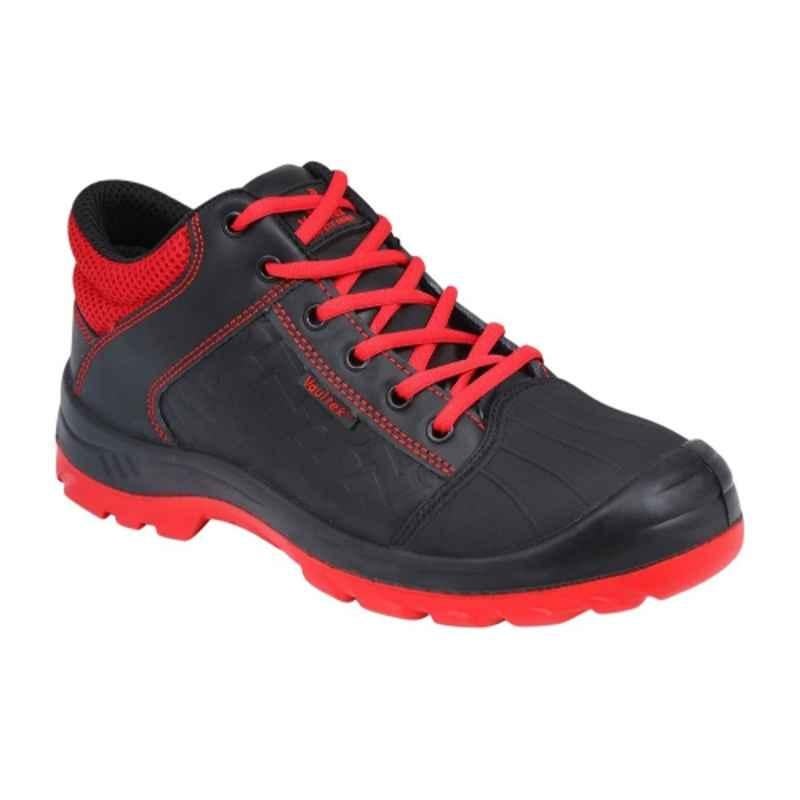 Vaultex AGO Steel Toe Black & Red Safety Shoes, Size: 43