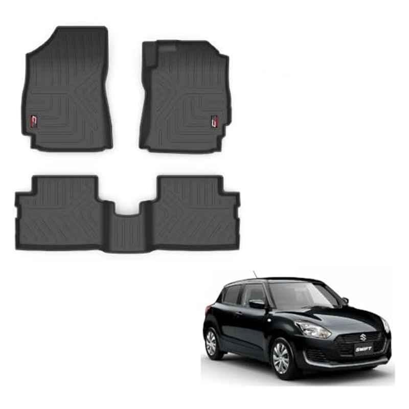 Kozdiko Thermoplastic Polyolefins 3D Life Long Car Floor Mat Set for Maruti Suzuki Swift 4018-Present