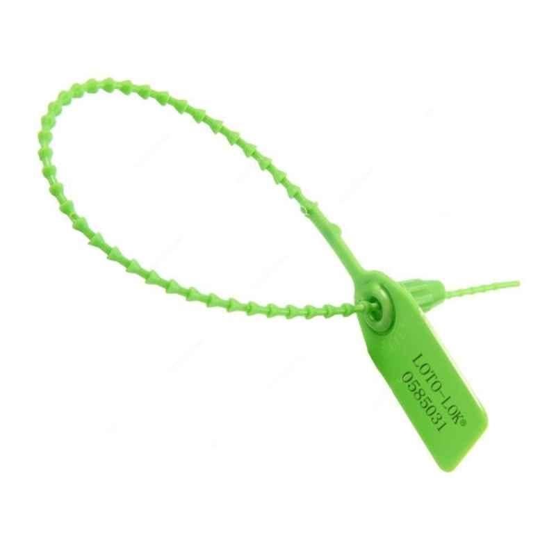 Loto-Lok 250mm Polypropylene Green Security Seal, PS-250B-GN (Pack of 50)