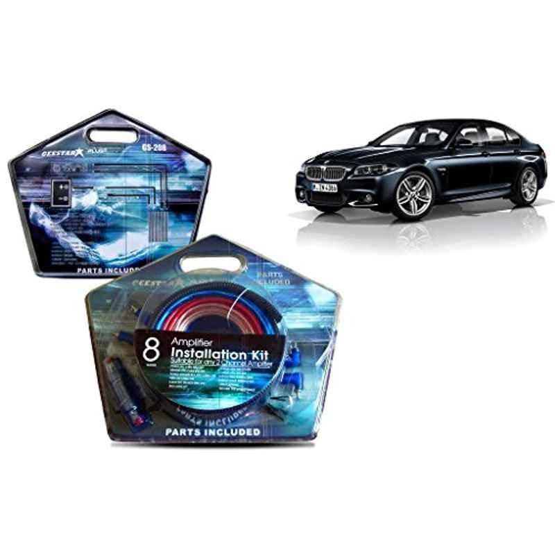 Auto Pearl Geestar Plus 8 Guage 2 Channel Amplifier Full Installation Kit for BMW 5 Series, GS-208