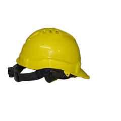 Stylera Air Boss Medium Plastic Yellow Ratchet Safety Helmet (Pack of 10)