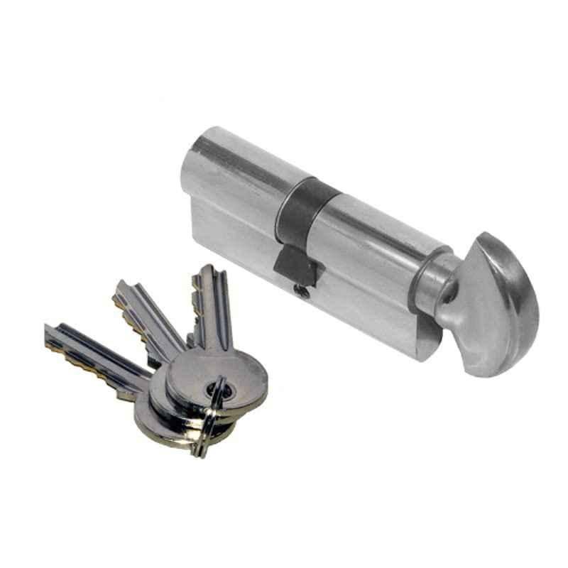 Robustline 70mm Alloy Steel & Zinc Chrome Plated Anti Fog Eclipse Cylinder Door Lock with Key