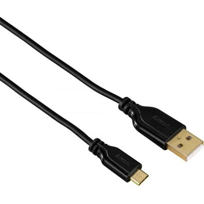 Hama 0.75m Black Twist Proof Micro USB Cable, HA135700