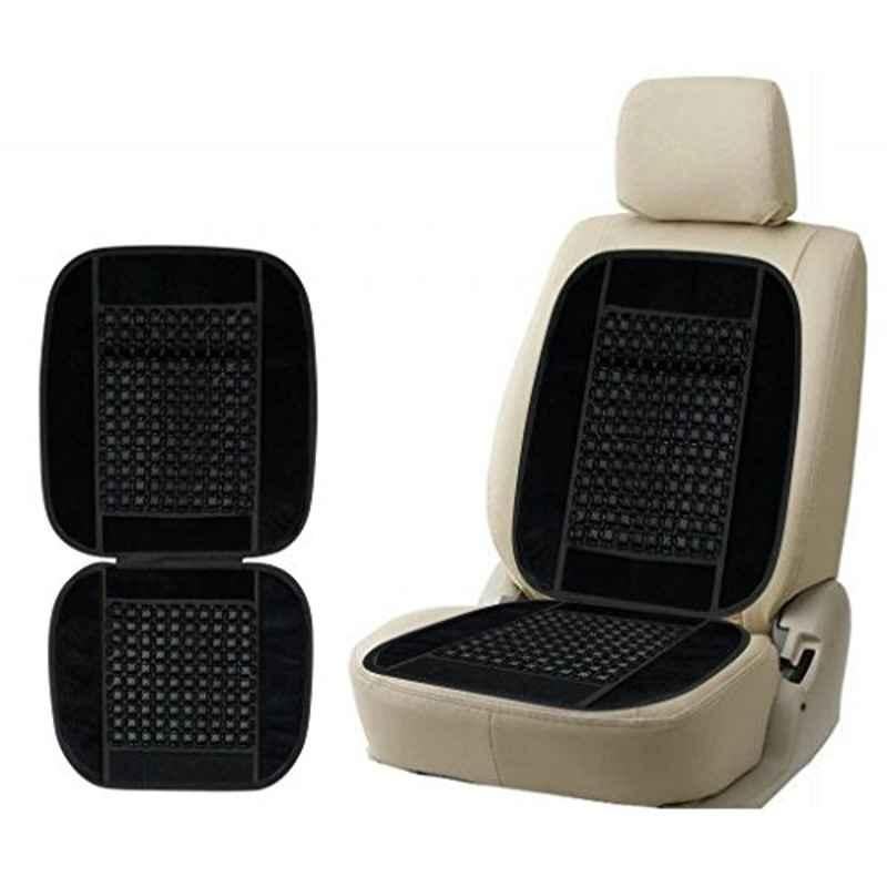 Kozdiko Wooden Bead Seat with Black Velvet Border for Maruti Ciaz
