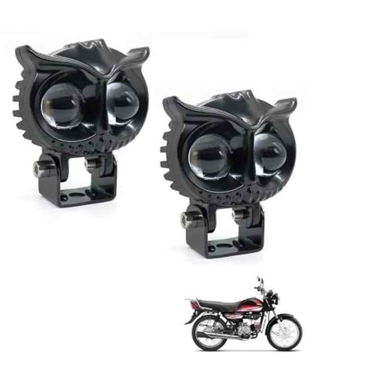 Kozdiko 2 Pcs Yellow & White Owl Eye Shape LED Amber Fog Light Set for Hero HF Down