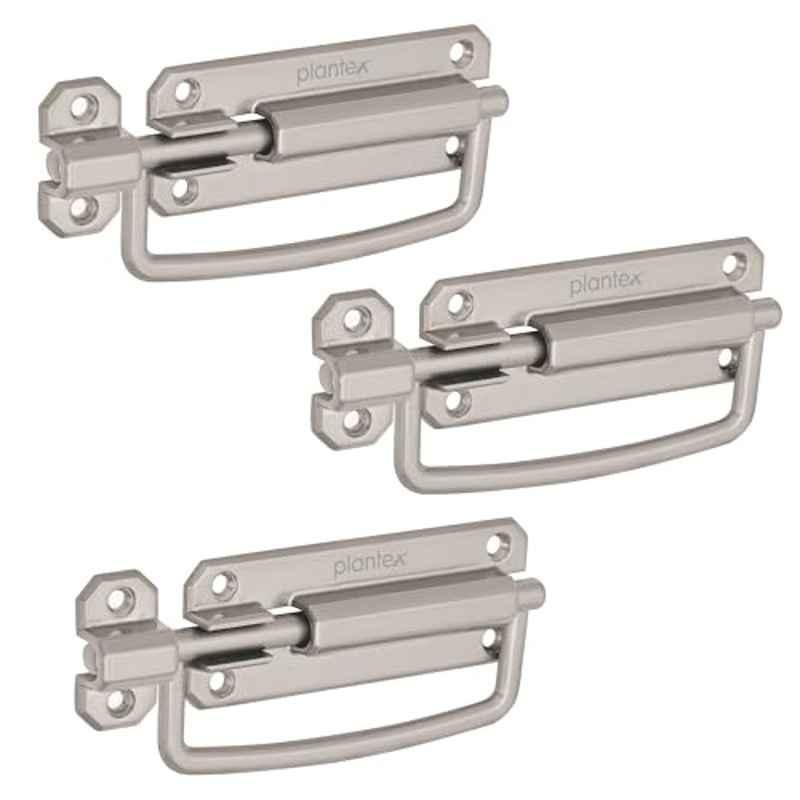 Plantex 5 inch Zinc Matt Baby Door Latch Kadi for Bathroom for Home & Office, SH-96 (Pack of 3)