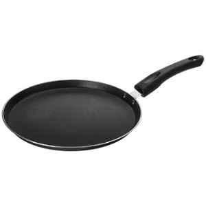 Lifelong 28cm Non-Stick Flat Black/Grey Dosa Tawa with Non Induction, LLTW08