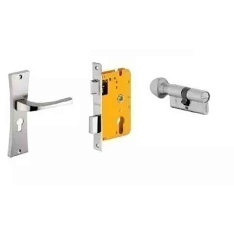 Dorset HL Series Divine 70mm Stainless Steel Silver Chrome Finish Door Handle Lock Set with Coin & Knob