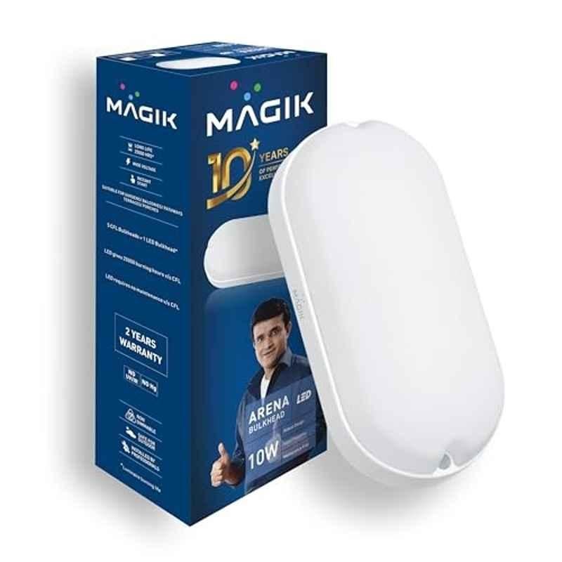 Magik Arena 10W 6500K Cool White LED Bulkhead Light, HWAR010C4443