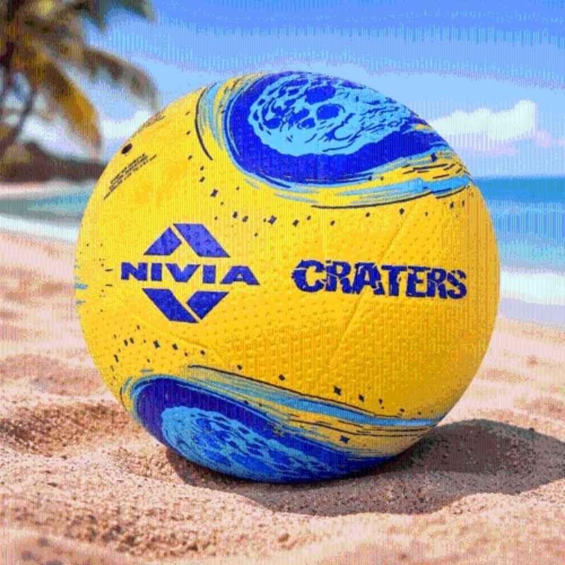 Nivia Craters All-Rounder Volleyball, Size: 4 (Standard Yellow, Blue)