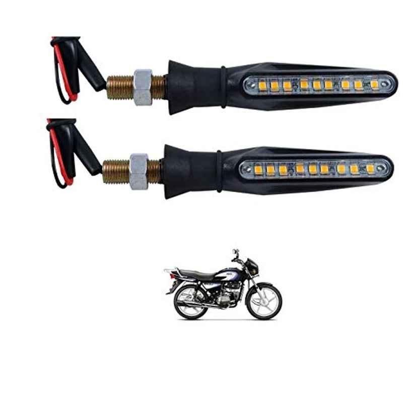 Kozdiko 4 Pcs Plastic Front & Rear Side Sleek Yellow Bike Indicator Set for Hero Splendor Pro
