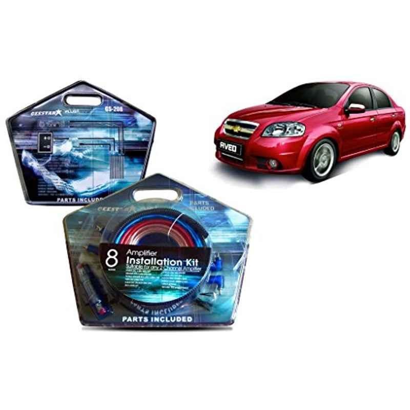 Auto Pearl Geestar Plus 8 Guage 2 Channel Amplifier Full Installation Kit for Chevrolet Aveo, GS-208