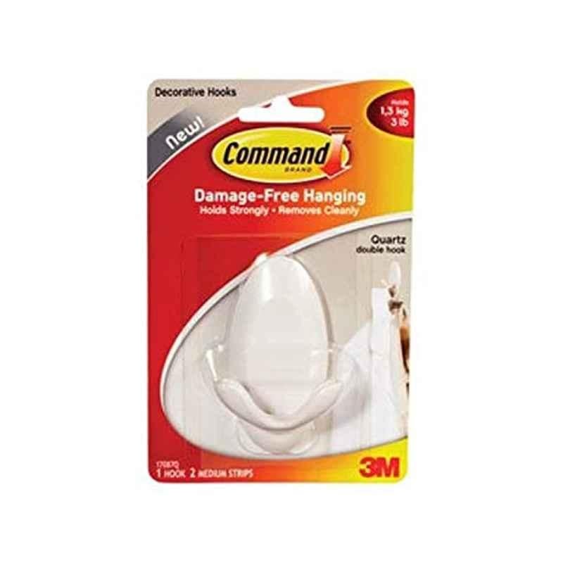 Command 3lbs Quartz Double Hanging Hook