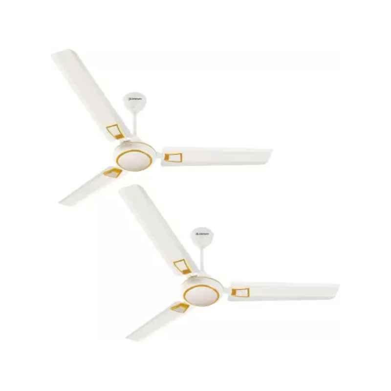 Longway Starlite Deco P2 50W Ivory Ultra High Speed Ceiling Fan, Sweep: 1200 mm (Pack of 2)
