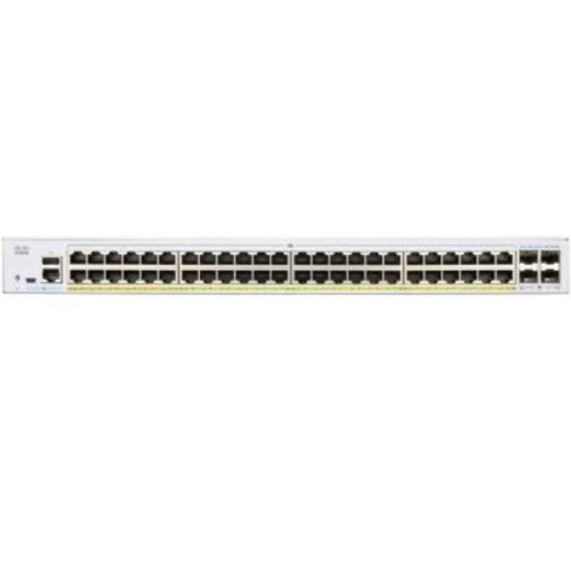 Cisco Business 250 Series 48 Ports GE PoE 4x1G SFP White Smart Network Switch, CBS25048P4G