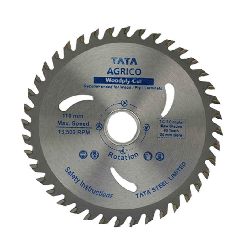 Tata Agrico TCN440 110x1.9x40Tx20.16mm TCT Blade Woodply Cut, TCB