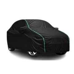 Aarex Auto Polyester Black 100% Waterproof Car Body Cover with Mirror Pocket, Triple Stitched & Bottom Elastic for Honda City All Models