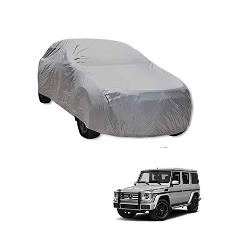 Kozdiko Polyester Car Silver Matty Body Cover without Mirror Pocket for Mercedes Benz G-Class