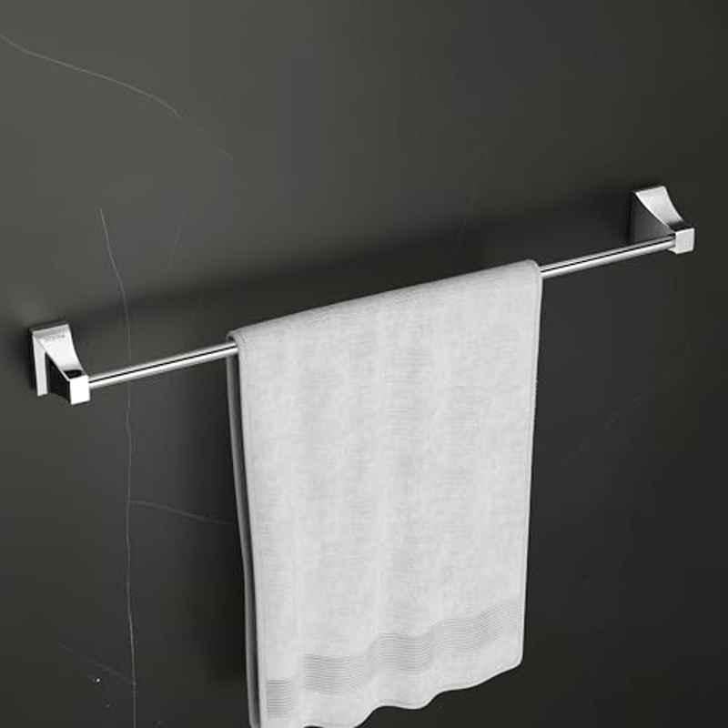 Plantex Towel Rod for Bathroom/Pure Brass Towel Hanger/24in Towel Holder/Bathroom Accessories APS-DL-11, Chrome